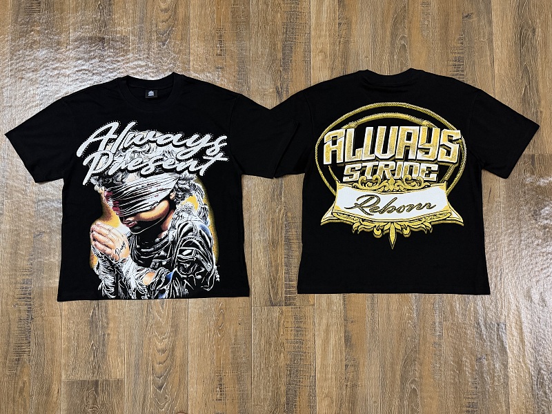 编号205    p55   ALWAYS-PRESENT  Champion T-Shirt 2026美国洛杉矶最新街头潮牌印花烫钻短袖T恤 码数：S  M  L  XL