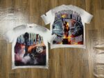 编号516    批72   RoughPlay Champion T-Shirt 2026美国洛杉矶最新街头潮牌白墨直喷烫钻洗水做旧短袖T恤 码数：S  M  L  XL
