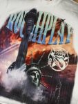 编号516    批72   RoughPlay Champion T-Shirt 2026美国洛杉矶最新街头潮牌白墨直喷烫钻洗水做旧短袖T恤 码数：S  M  L  XL
