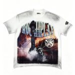 编号516    批72   RoughPlay Champion T-Shirt 2026美国洛杉矶最新街头潮牌白墨直喷烫钻洗水做旧短袖T恤 码数：S  M  L  XL