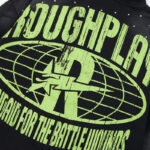 R129# P123 RoughPlay Can't Feel My Face Hoodie2026最新潮牌烫钻纯棉帽衫卫衣