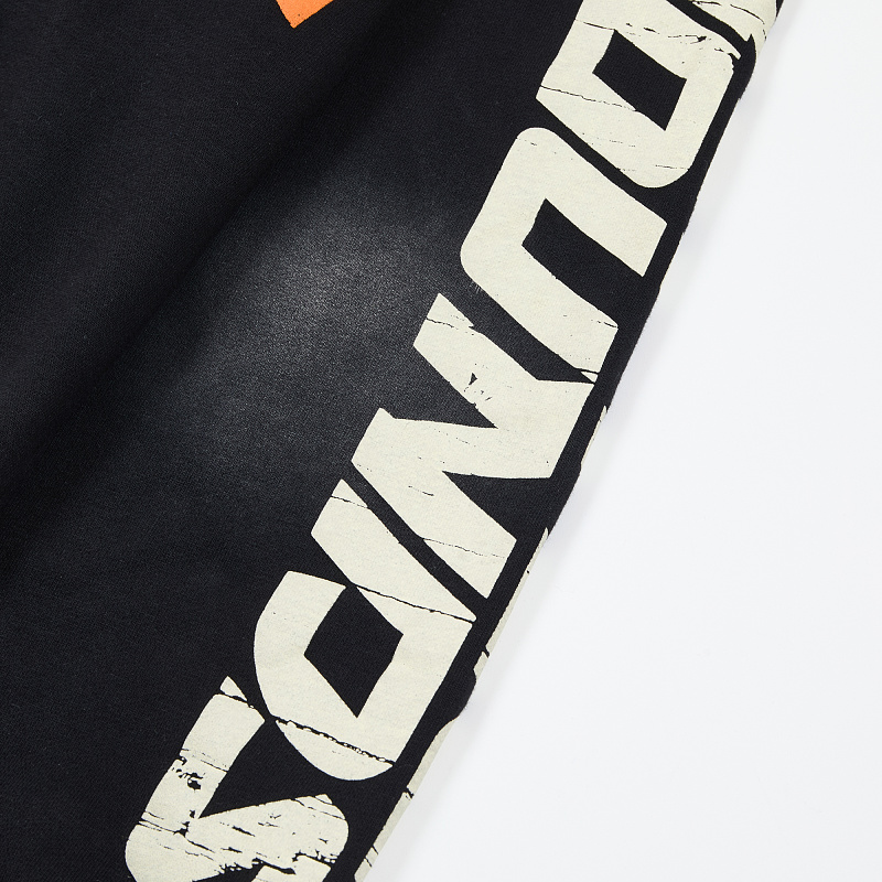 R129# P123 RoughPlay Can't Feel My Face Hoodie2026最新潮牌烫钻纯棉帽衫卫衣
