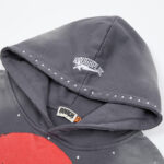 R128# P123 RoughPlay Can't Feel My Face Hoodie2026最新潮牌烫钻纯棉帽衫卫衣