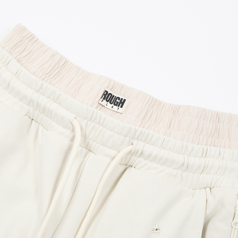 R122# P120 RoughPlay Double SweatPants2026最新欧美潮牌烫钻绣花纯棉休闲长裤卫裤