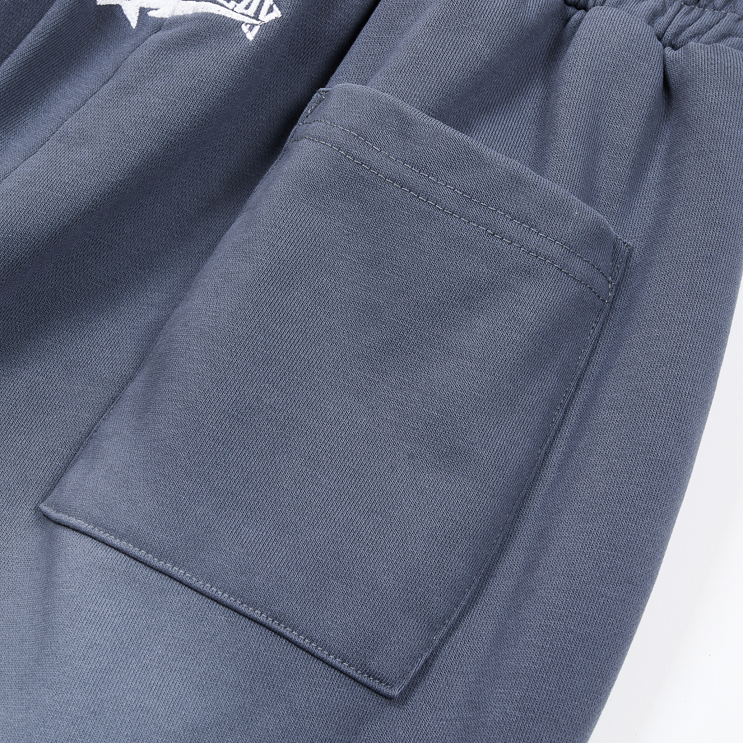 R122# P120 RoughPlay Double SweatPants2026最新欧美潮牌烫钻绣花纯棉休闲长裤卫裤