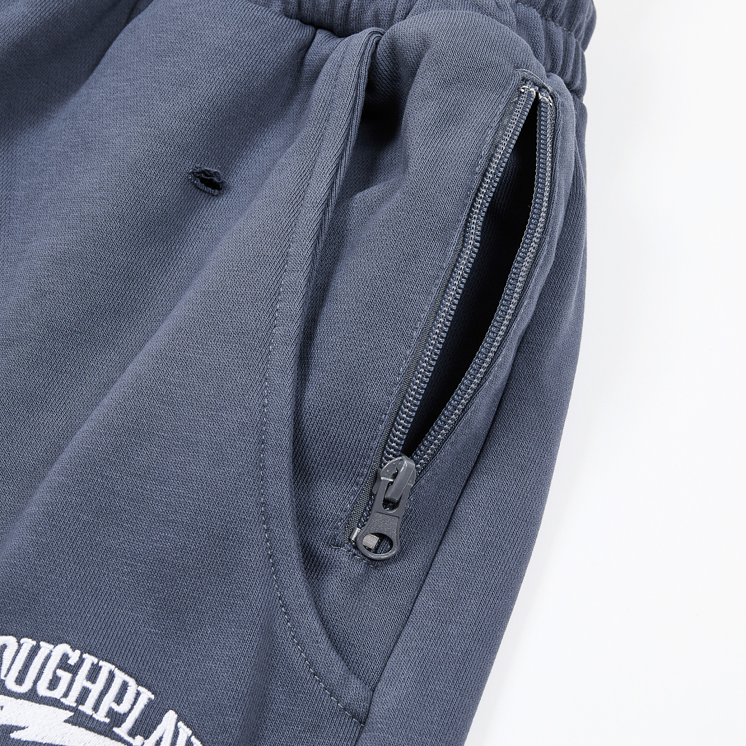 R122# P120 RoughPlay Double SweatPants2026最新欧美潮牌烫钻绣花纯棉休闲长裤卫裤