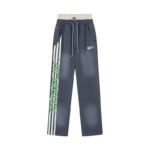R122# P120 RoughPlay Double SweatPants2026最新欧美潮牌烫钻绣花纯棉休闲长裤卫裤