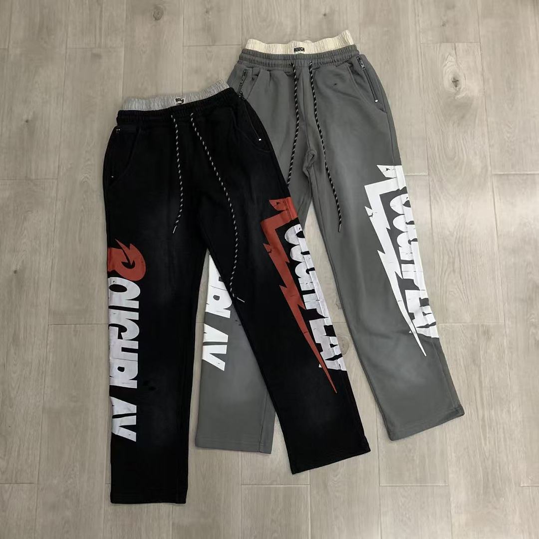 yupoo_40614_13e4e4f4.jpg R123# P122 RoughPlay Double Sweats 2026ss欧美街头潮牌腰头拼接时尚纯棉长裤卫裤