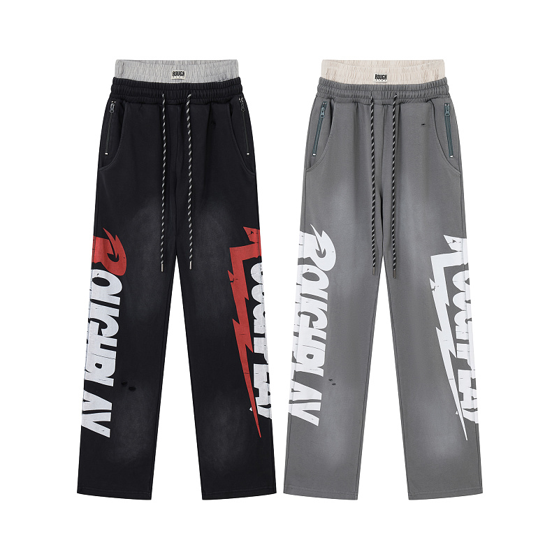 yupoo_40614_4f9003ed.jpg R123# P122 RoughPlay Double Sweats 2026ss欧美街头潮牌腰头拼接时尚纯棉长裤卫裤