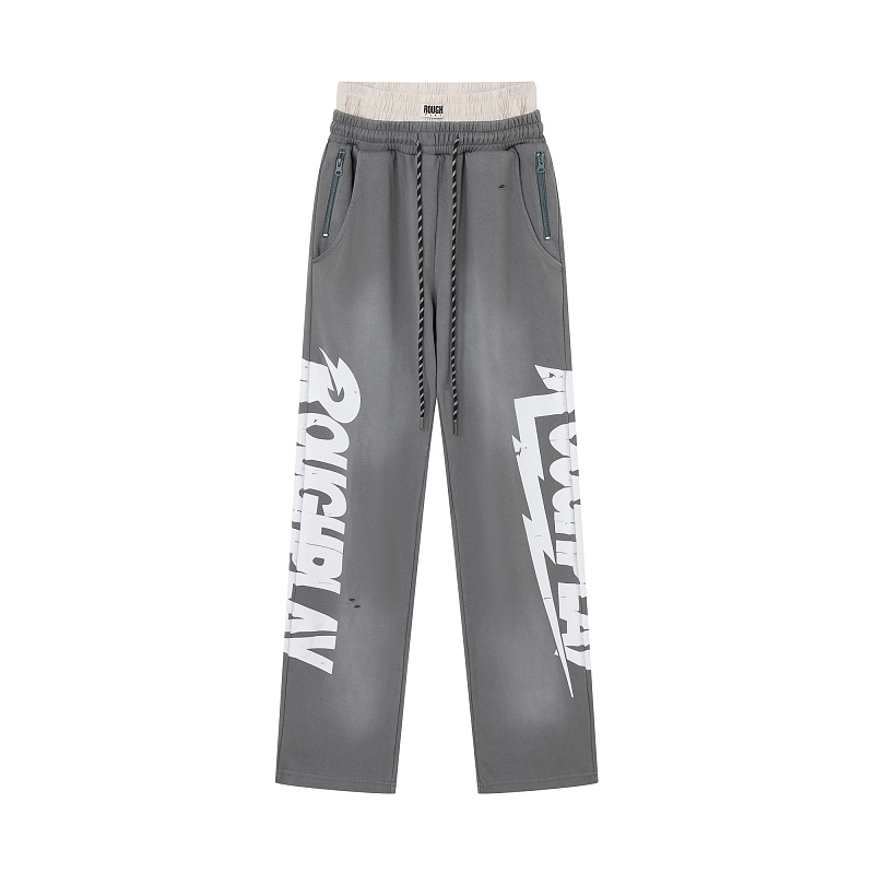 yupoo_40614_ce66516c.jpg R123# P122 RoughPlay Double Sweats 2026ss欧美街头潮牌腰头拼接时尚纯棉长裤卫裤