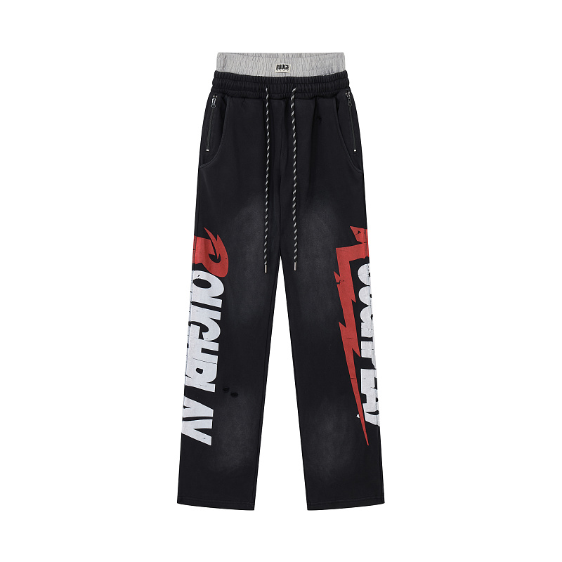 yupoo_40614_f5079219.jpg R123# P122 RoughPlay Double Sweats 2026ss欧美街头潮牌腰头拼接时尚纯棉长裤卫裤