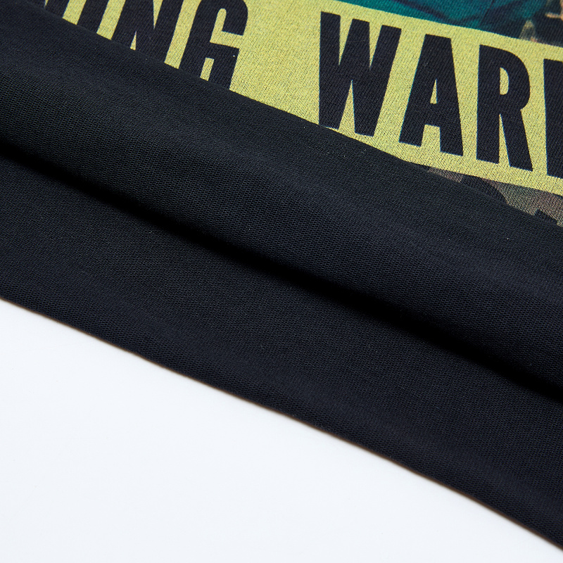 R817# P80 Rough Play Warning Long Sleeve Shirt洛杉矶最新潮牌烫钻长袖T恤