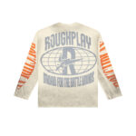 R817# P80 Rough Play Warning Long Sleeve Shirt洛杉矶最新潮牌烫钻长袖T恤