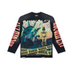 R817# P80 Rough Play Warning Long Sleeve Shirt洛杉矶最新潮牌烫钻长袖T恤
