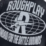 R817# P80 Rough Play Warning Long Sleeve Shirt洛杉矶最新潮牌烫钻长袖T恤
