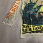 R817# P80 Rough Play Warning Long Sleeve Shirt洛杉矶最新潮牌烫钻长袖T恤