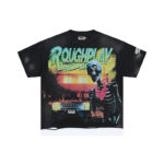R130# P69 RoughPlay T-Shirt 2026最新欧美街头潮牌拼接烫钻短袖