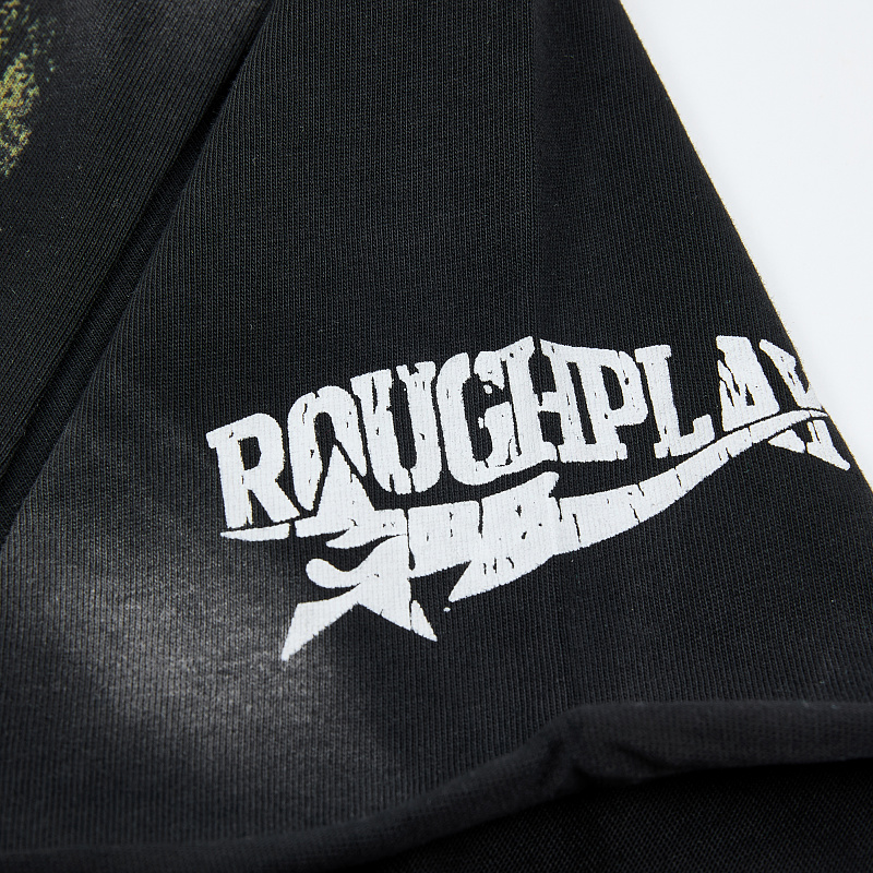 R130# P69 RoughPlay T-Shirt 2026最新欧美街头潮牌拼接烫钻短袖