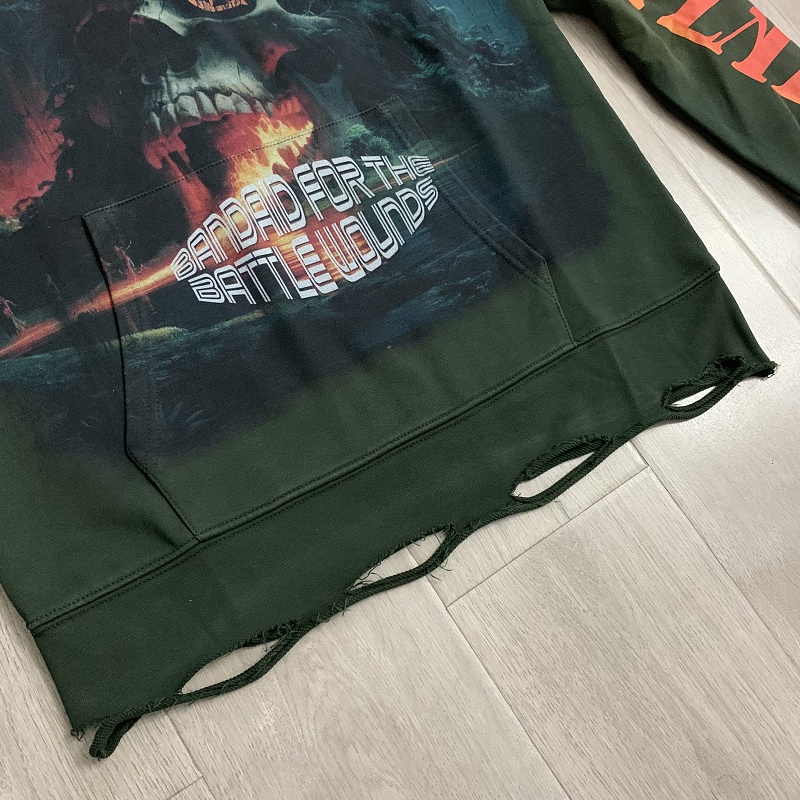 R131# P118RoughPlay sland Hoodie (GREEN) 洛杉矶最新款潮牌破洞帽衫卫衣