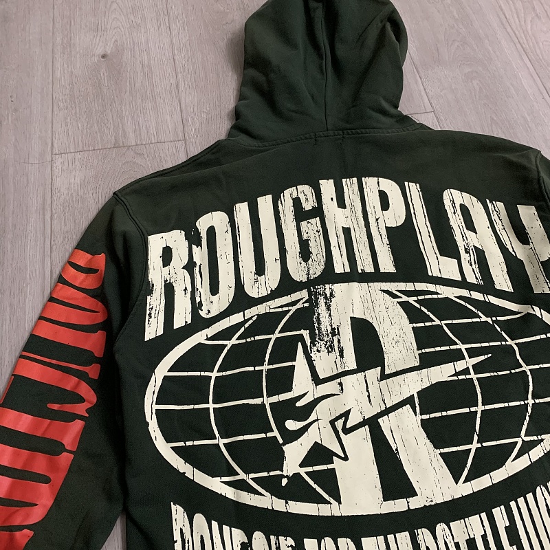 R131# P118RoughPlay sland Hoodie (GREEN) 洛杉矶最新款潮牌破洞帽衫卫衣