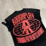 R826# P68 RoughPlay T-Shirt 2026最新欧美街头潮牌拼接烫钻短袖