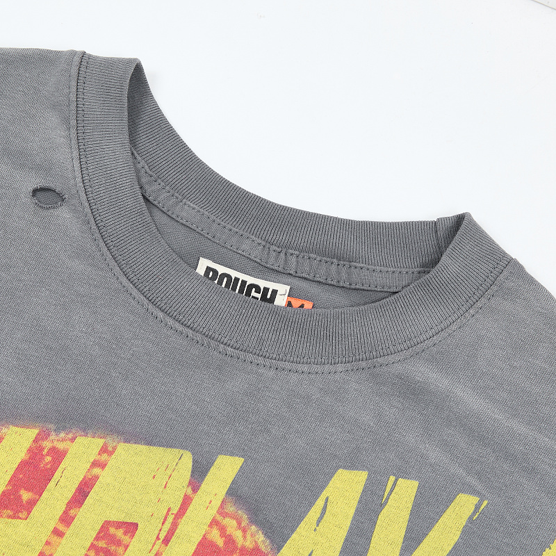 R516# P62 白墨直喷 RoughPlay T-Shirt 2026最新欧美街头潮牌短袖