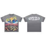 R516# P62 白墨直喷 RoughPlay T-Shirt 2026最新欧美街头潮牌短袖