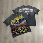 R516# P62 白墨直喷 RoughPlay T-Shirt 2026最新欧美街头潮牌短袖