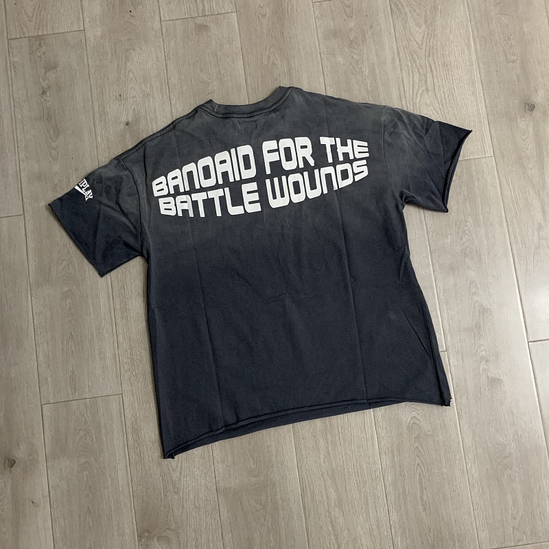 R516# P62 白墨直喷 RoughPlay T-Shirt 2026最新欧美街头潮牌短袖