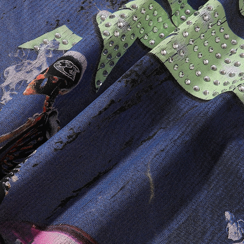 编号R088,美潮ROUGH洗水做旧烫钻无袖