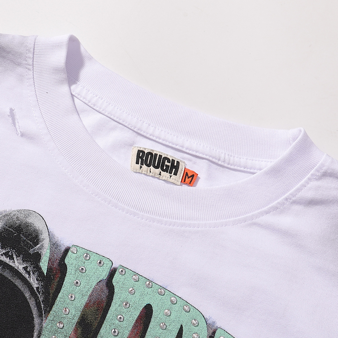 编号R528，批85，RoughPlay NYC Longsleeve烫钻设计自由女神印花