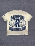 编号511    批67   RoughPlay Champion T-Shirt 2026美国洛杉矶最新街头潮牌白墨直喷烫钻洗水做旧短袖T恤 码数：S  M  L  XL