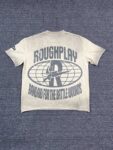 编号506    批67   RoughPlay Champion T-Shirt 2026美国洛杉矶最新街头潮牌白墨直喷烫钻洗水做旧短袖T恤 码数：S  M  L  XL