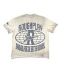 编号506    批67   RoughPlay Champion T-Shirt 2026美国洛杉矶最新街头潮牌白墨直喷烫钻洗水做旧短袖T恤 码数：S  M  L  XL