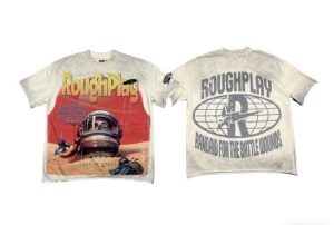 yupoo_41056_dd9d6cf3.jpg 编号506 批67 RoughPlay Champion T-Shirt 2026美国洛杉矶最新街头潮牌白墨直喷烫钻洗水做旧短袖T恤 码数:S M L XL