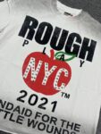 编号507    批55   RoughPlay Champion T-Shirt 2026美国洛杉矶最新街头潮牌烫钻洗水做旧印花短袖T恤    码数：S  M  L  XL