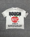 编号507    批55   RoughPlay Champion T-Shirt 2026美国洛杉矶最新街头潮牌烫钻洗水做旧印花短袖T恤    码数：S  M  L  XL