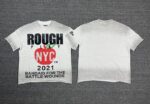 编号507    批55   RoughPlay Champion T-Shirt 2026美国洛杉矶最新街头潮牌烫钻洗水做旧印花短袖T恤    码数：S  M  L  XL