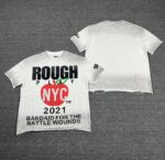 编号507    批55   RoughPlay Champion T-Shirt 2026美国洛杉矶最新街头潮牌烫钻洗水做旧印花短袖T恤    码数：S  M  L  XL