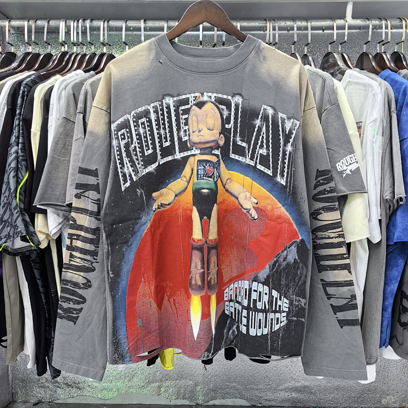 R525P80，RoughPlay AstroBoy Long Sleeve烫钻