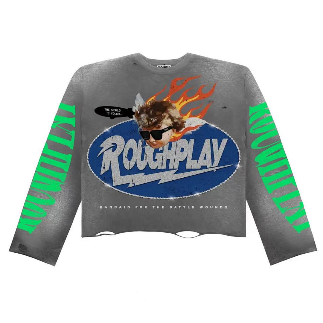 R522P80，RoughPlay SoulBoy Long Sleeve烫钻设计