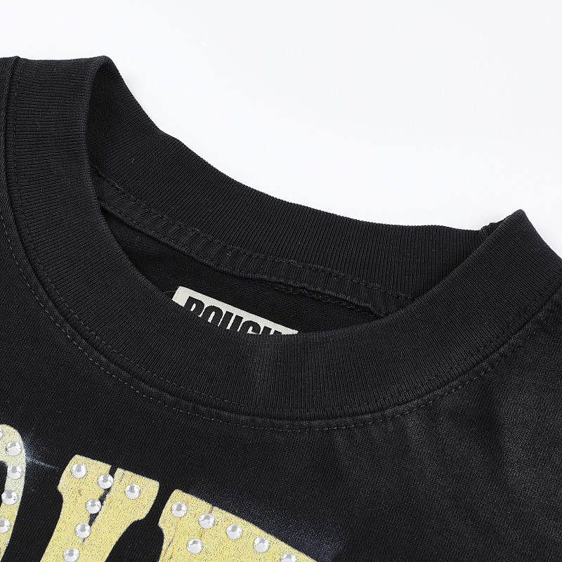 R117# P88 RoughPlay Slime Long Sleeve白墨直喷烫钻高品质长袖