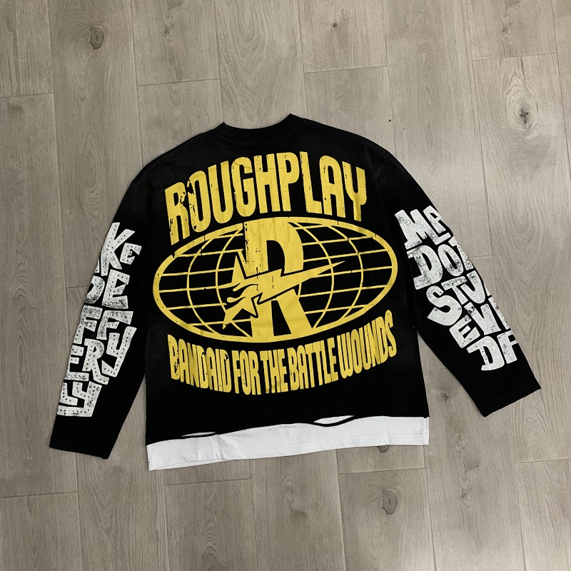 R117# P88 RoughPlay Slime Long Sleeve白墨直喷烫钻高品质长袖