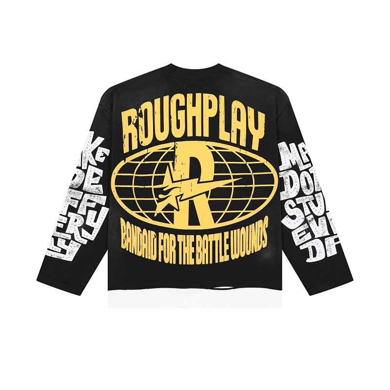 R117# P88 RoughPlay Slime Long Sleeve白墨直喷烫钻高品质长袖