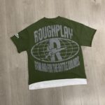 R121# P65 RoughPlay Island T-Shirt (OLIVE) 2026ss最新美国潮牌白墨直喷烫钻短袖T恤
