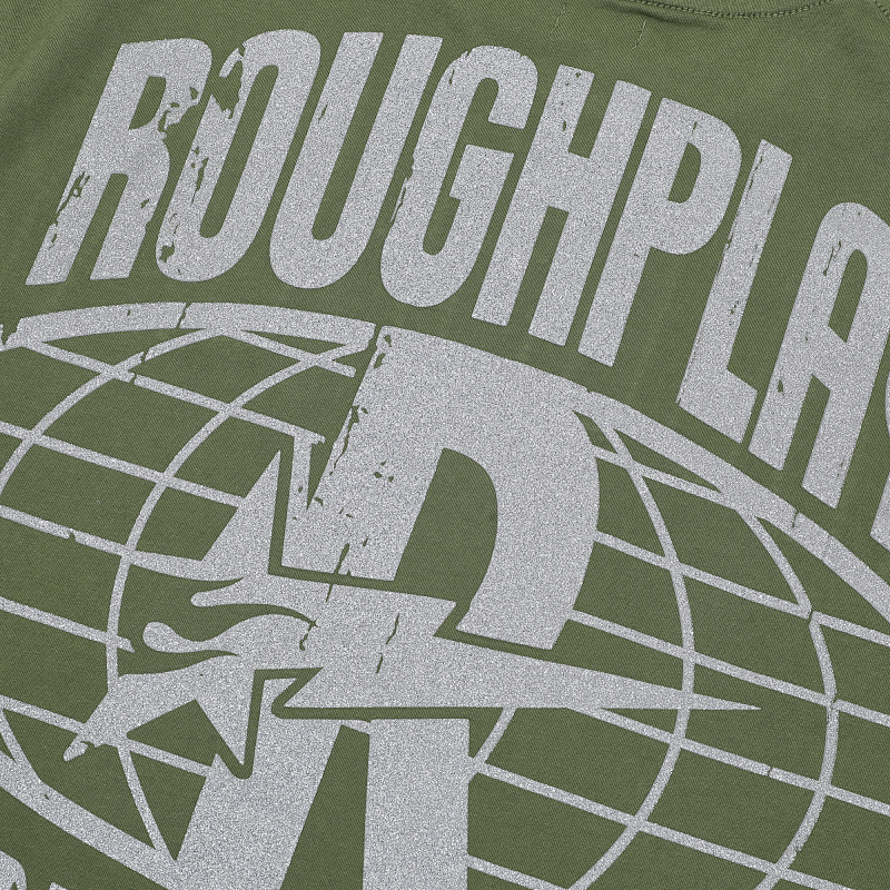 R121# P65 RoughPlay Island T-Shirt (OLIVE) 2026ss最新美国潮牌白墨直喷烫钻短袖T恤