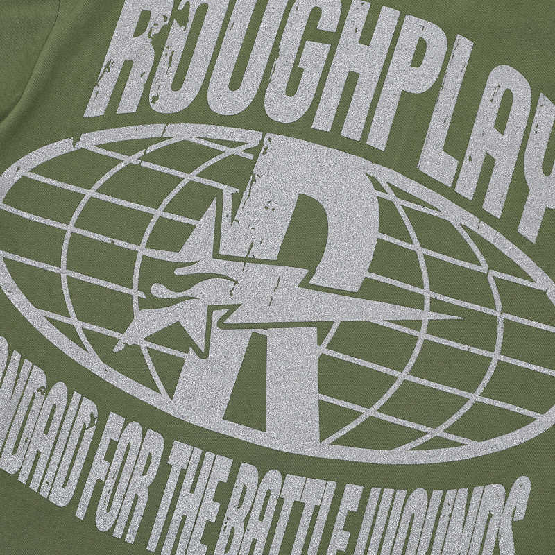 R121# P65 RoughPlay Island T-Shirt (OLIVE) 2026ss最新美国潮牌白墨直喷烫钻短袖T恤