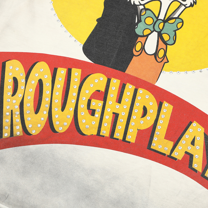 R511# P72 RoughPlay Don’t Shoot T-Shirt 2026最新欧美潮牌烫钻短袖T恤