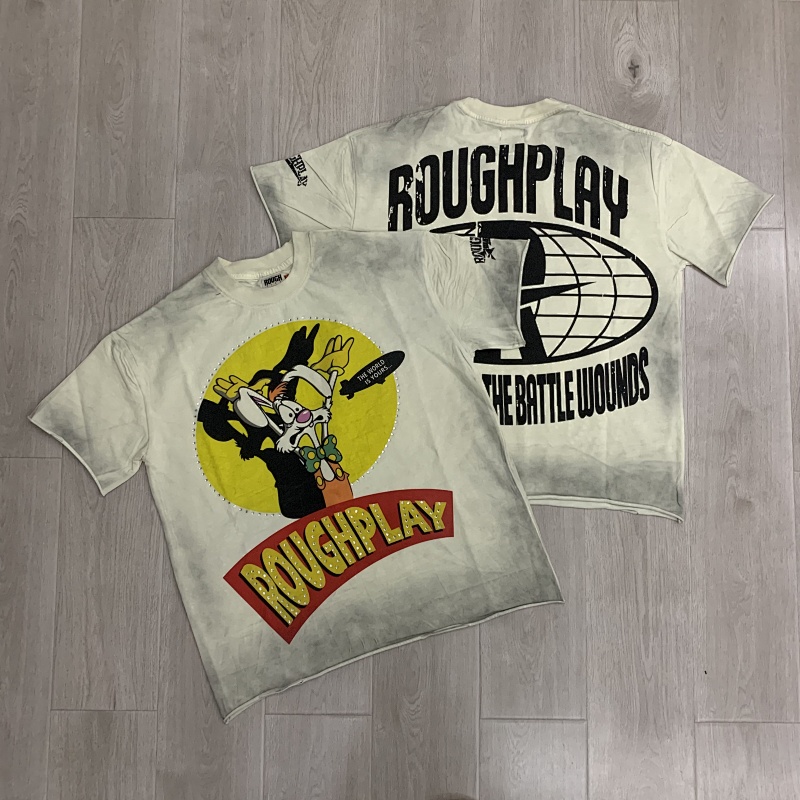 R511# P72 RoughPlay Don’t Shoot T-Shirt 2026最新欧美潮牌烫钻短袖T恤
