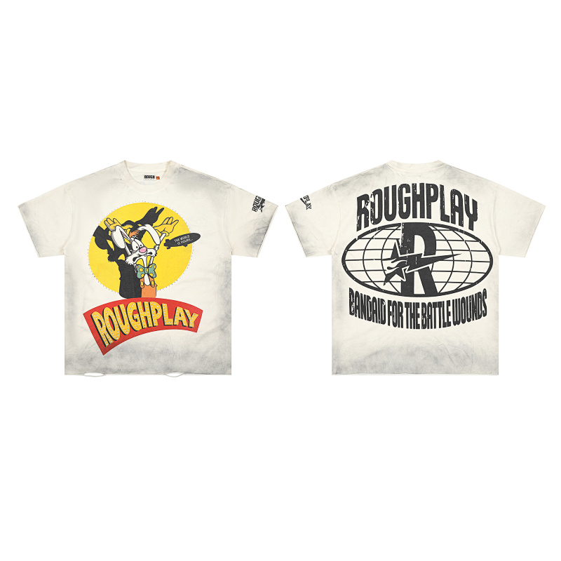 R511# P72 RoughPlay Don’t Shoot T-Shirt 2026最新欧美潮牌烫钻短袖T恤